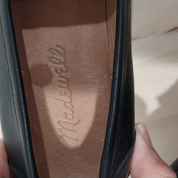 Madewell The Corinne Lugsole Loafers Shoes Size 6 Black Leather Classic Casual