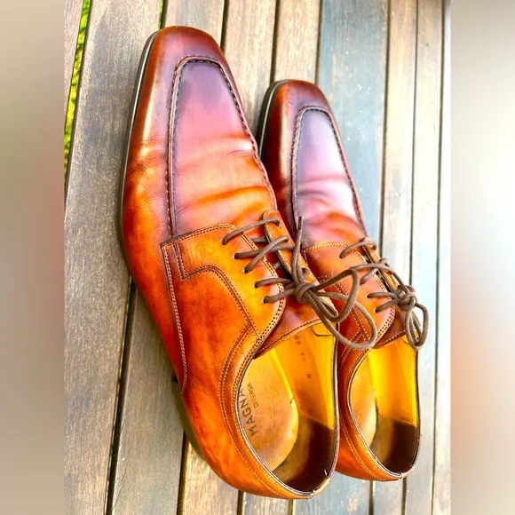 Magnani Cognac Leather Dress Shoes