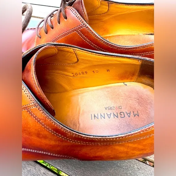 Magnani Cognac Leather Dress Shoes