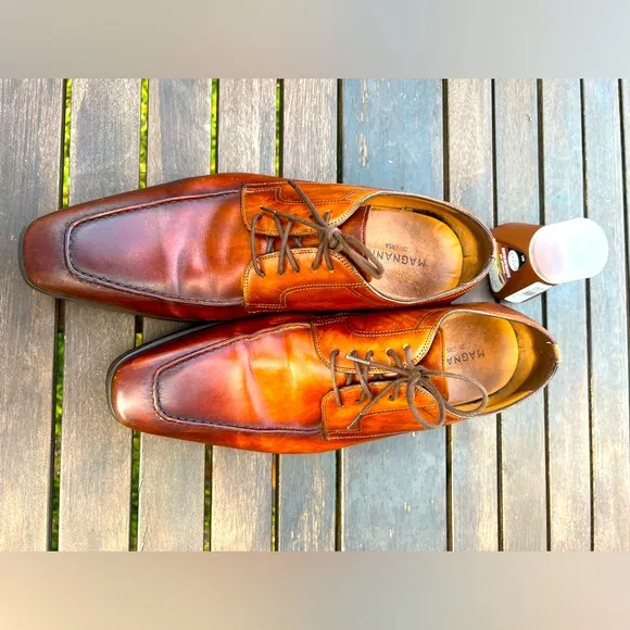 Magnani Cognac Leather Dress Shoes