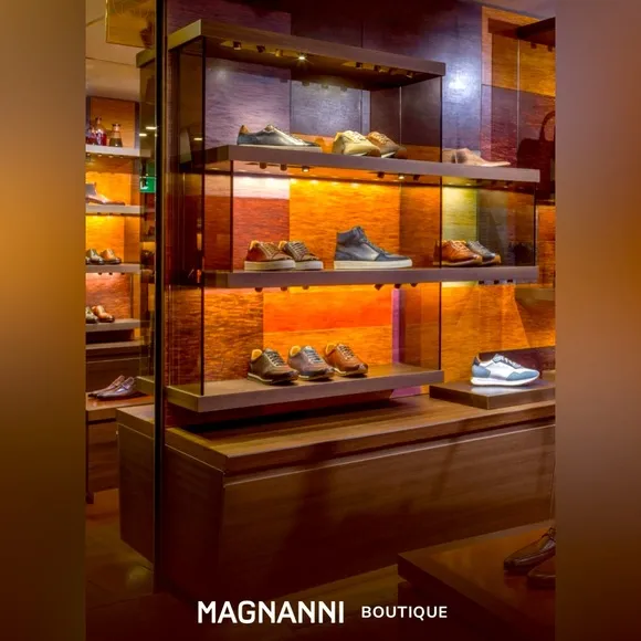Magnani Cognac Leather Dress Shoes