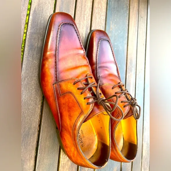 Magnani Cognac Leather Dress Shoes