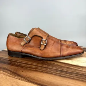 Magnanni Benetiez II Men's Size 14 M Double Monk Strap Brown Dress Shoes