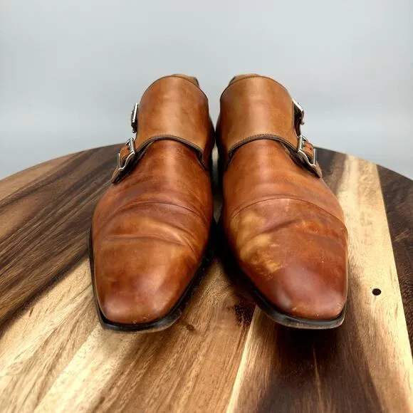 Magnanni Benetiez II Men's Size 14 M Double Monk Strap Brown Dress Shoes