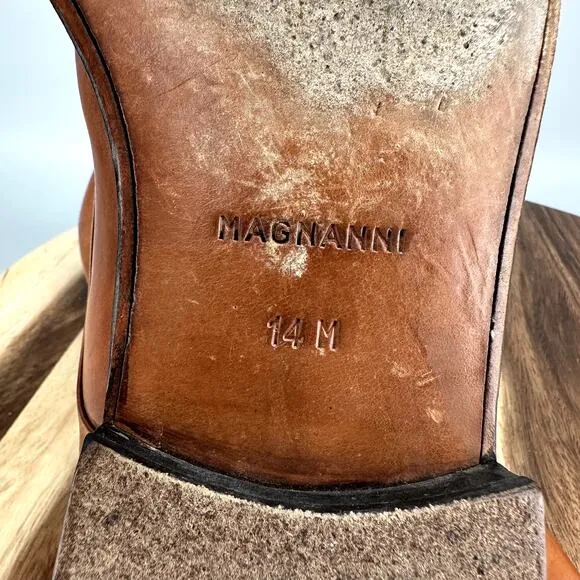 Magnanni Benetiez II Men's Size 14 M Double Monk Strap Brown Dress Shoes