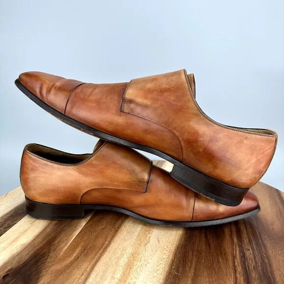 Magnanni Benetiez II Men's Size 14 M Double Monk Strap Brown Dress Shoes