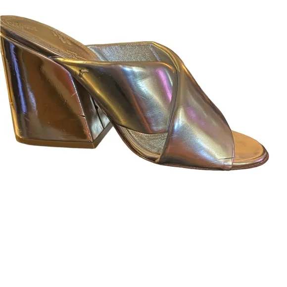 Maison Margiela Silver Crossover Sandals 38