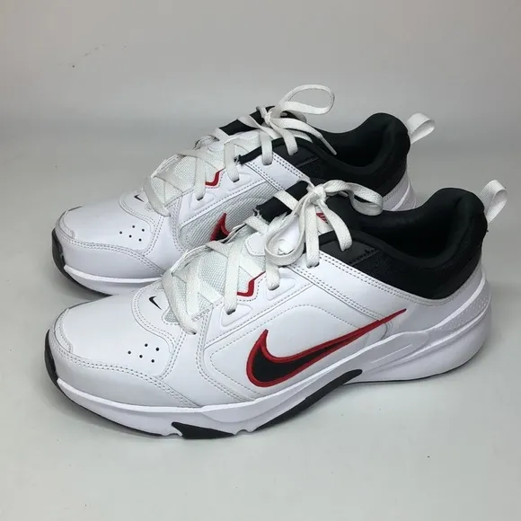 Men Nike Defy All Day Walking/Training Sneakers Shoes White/Red DJ1196-101