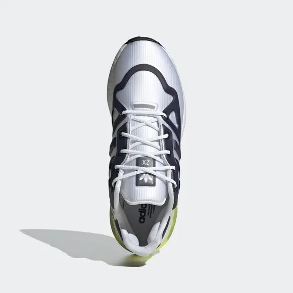 MEN'S Adidas Originals ZX 2K Boost Futureshell White Acid Yellow G55509
