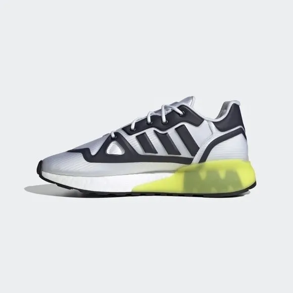 MEN'S Adidas Originals ZX 2K Boost Futureshell White Acid Yellow G55509