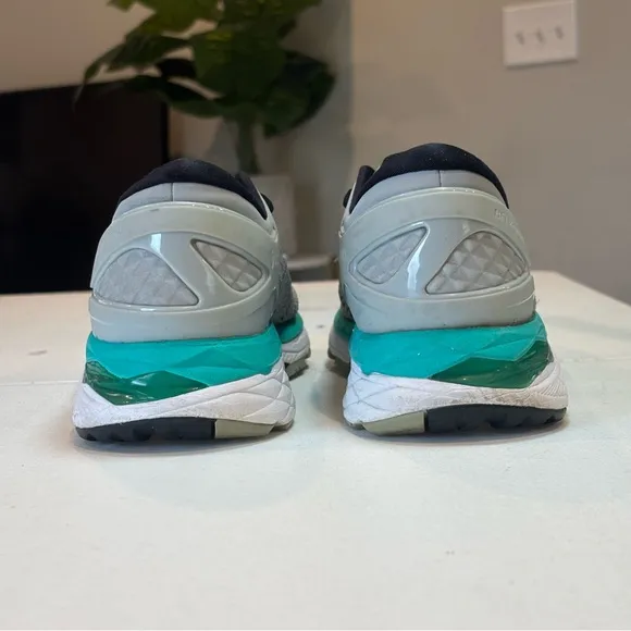 Men’s ASICS Gel-Kayano Size 10 Gray &amp; Teal | Stability Running Shoes