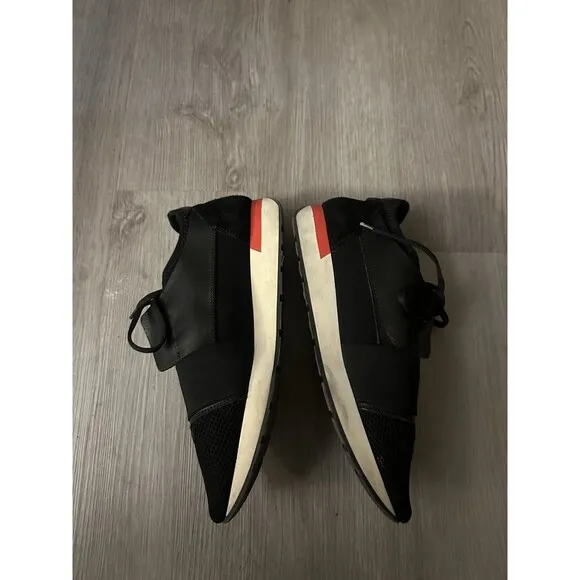 Men’s Balenciaga Mesh Race Runner Size 40 Sneaker Red