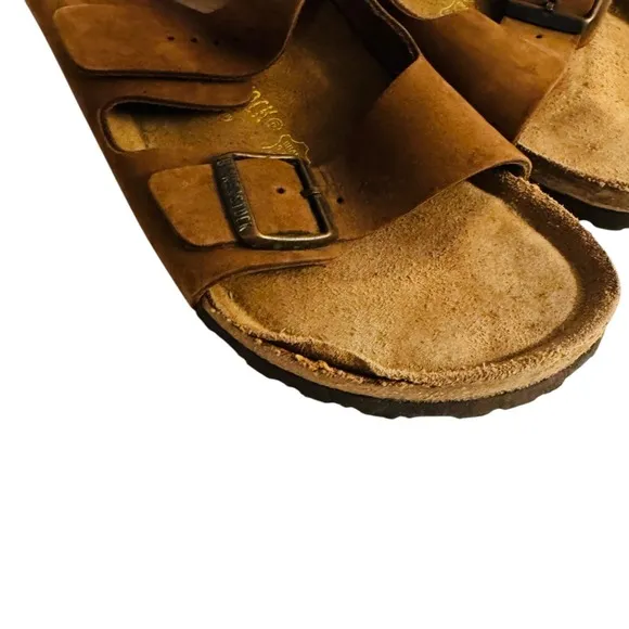 Mens Birkenstocks Milano Suede Leather Sandals Comfort‎ Slides Brown EU 44
