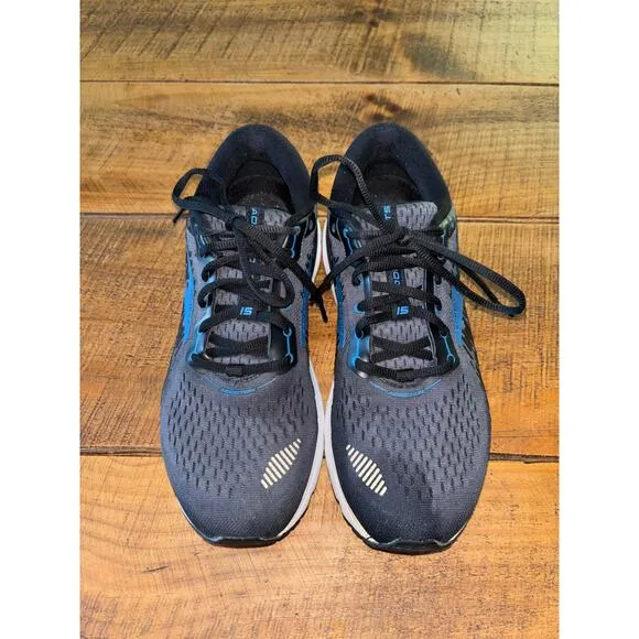Mens Brooks Addiction GTS 15 Blue Black Running Walking Sneakers Size 10 D