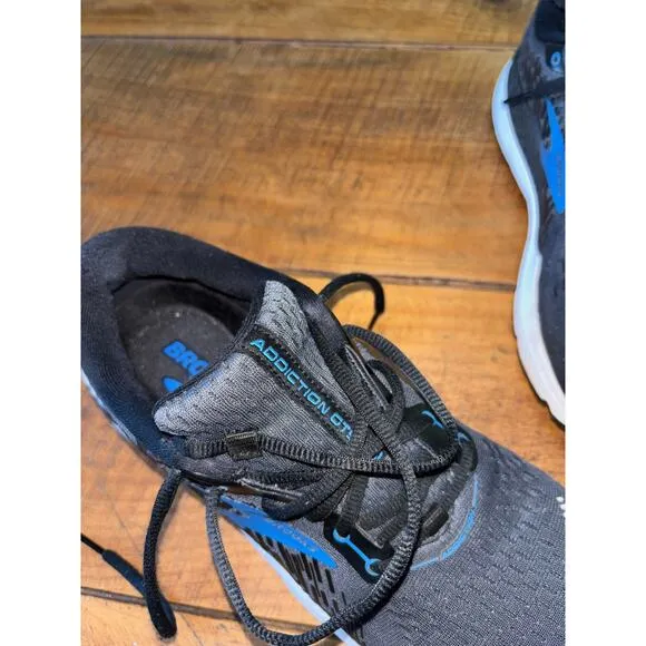 Mens Brooks Addiction GTS 15 Blue Black Running Walking Sneakers Size 10 D