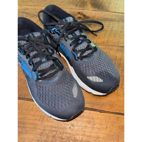 Mens Brooks Addiction GTS 15 Blue Black Running Walking Sneakers Size 10 D
