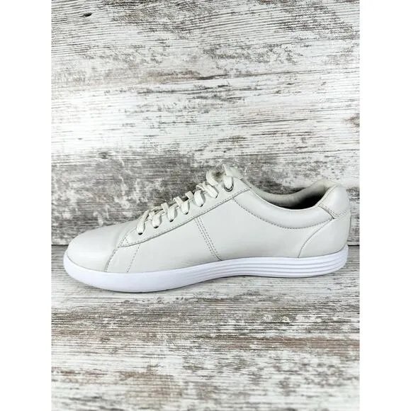 Men's Cole Haan Reagan Grand Oxford Leather Sneakers White Sz 8.5M