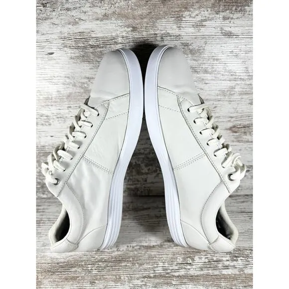 Men's Cole Haan Reagan Grand Oxford Leather Sneakers White Sz 8.5M