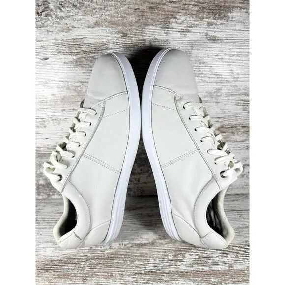 Men's Cole Haan Reagan Grand Oxford Leather Sneakers White Sz 8.5M