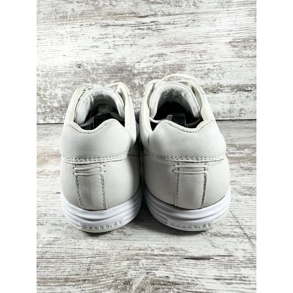 Men's Cole Haan Reagan Grand Oxford Leather Sneakers White Sz 8.5M