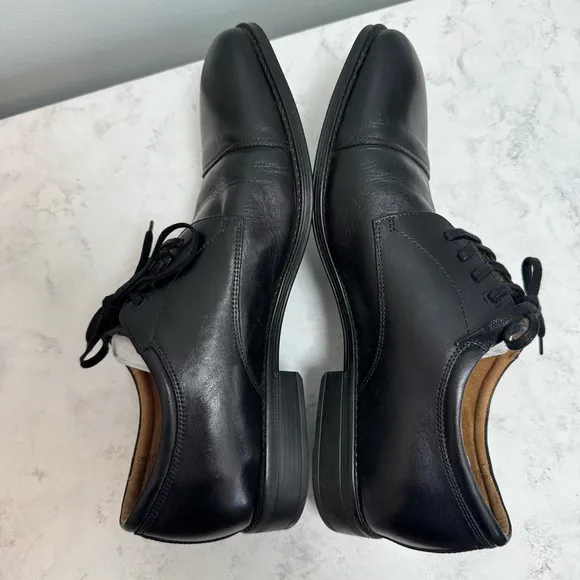 Men's Florsheim Midtown Cap Toe Leather Oxford Dress Shoes Size 10.5 Black