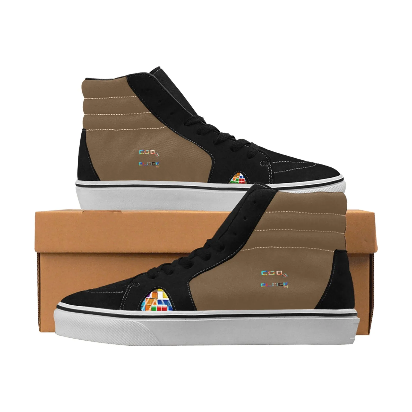 Men's High Top Canvas Shoes (Model E001-1)