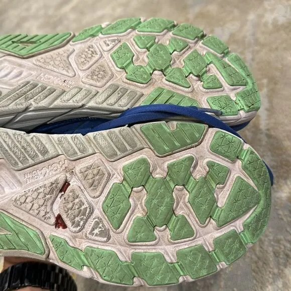 Mens HOKA One One Arahi 5 Blue Running Walking Shoes 9.5 D in GUC