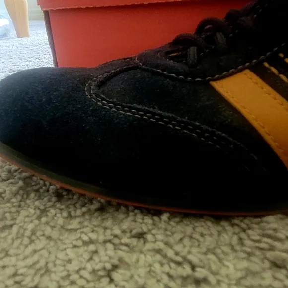 Men's Navy and Brown Suede Shoes