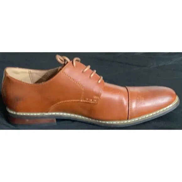 Mens NEW ITALY LEATHER SHOES‎ size 10.5 10 1/2 PARRAZO brown ties Dress Shoes