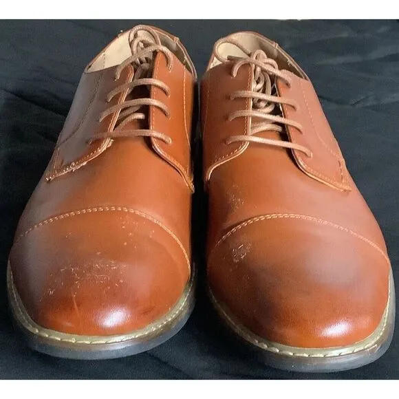 Mens NEW ITALY LEATHER SHOES‎ size 10.5 10 1/2 PARRAZO brown ties Dress Shoes