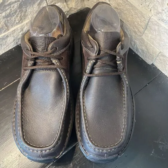 Mens Sz 9 M Timberland Leather Dress Shoes Brown Boots