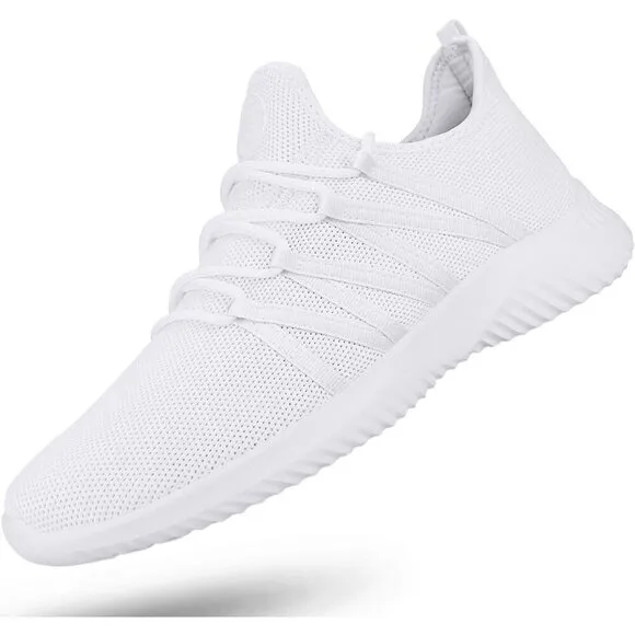 Mens White Shoes Comfortable Fashion Non Slip Sneakers