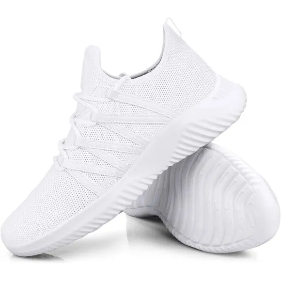 Mens White Shoes Comfortable Fashion Non Slip Sneakers