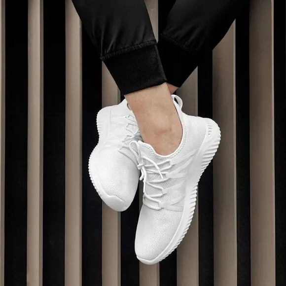 Mens White Shoes Comfortable Fashion Non Slip Sneakers