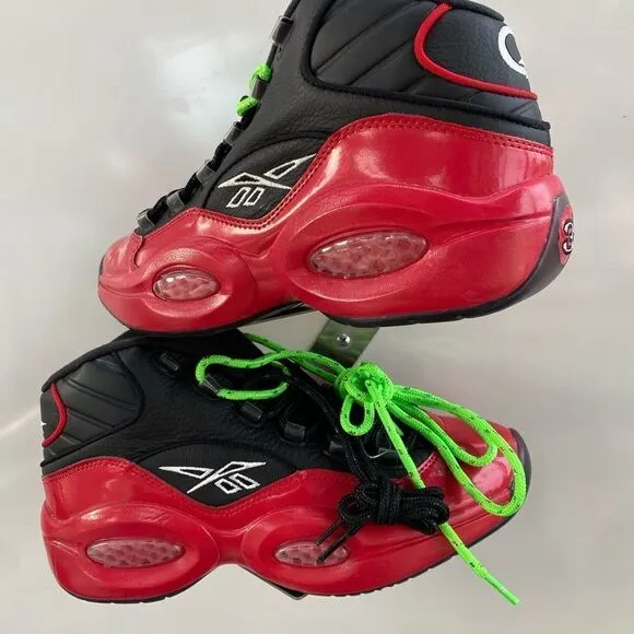 Mens Reebok Question Mid Sneakers 76ers Size 9