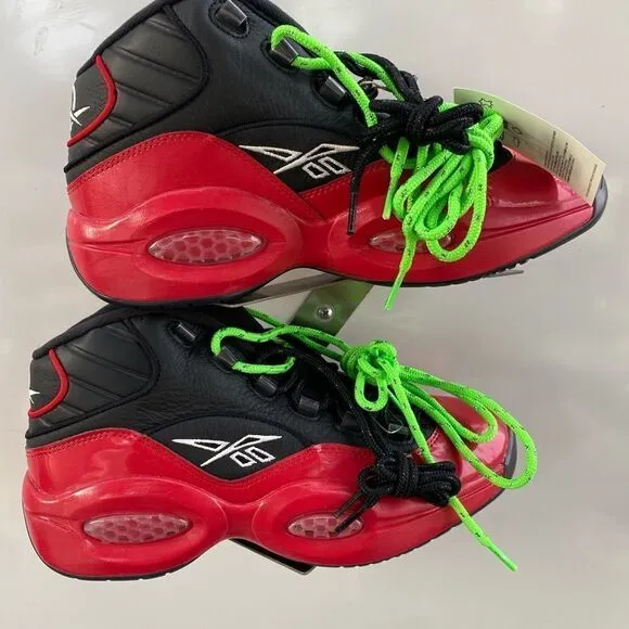 Mens Reebok Question Mid Sneakers 76ers Size 9