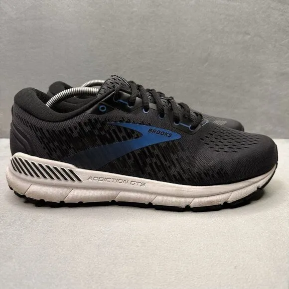 Mens Size 11.5 (D) Brooks Addiction GTS 15 Shoes Black/Blue Running Walking