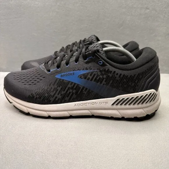 Mens Size 11.5 (D) Brooks Addiction GTS 15 Shoes Black/Blue Running Walking