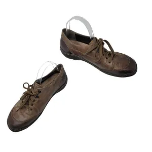 Mephisto Mobils Leather Air-Relax Lace Up Shoes 10 Brown Distressed Sneaker