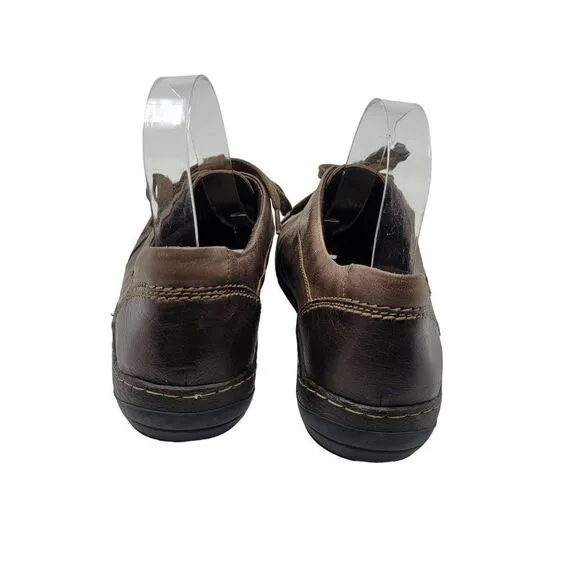 Mephisto Mobils Leather Air-Relax Lace Up Shoes 10 Brown Distressed Sneaker