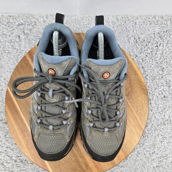 Merrell Moab 3 Low Waterproof Gray Blue Outdoor Trail Hiking Boots Womens 9