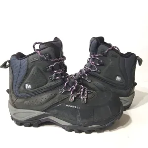 Merrell Whiteout Waterproof Hiking Boots Black Purple Size 9 EUC