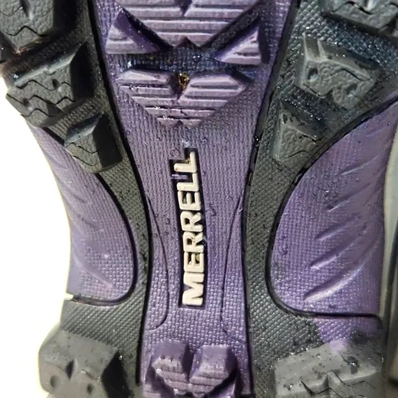 Merrell Whiteout Waterproof Hiking Boots Black Purple Size 9 EUC