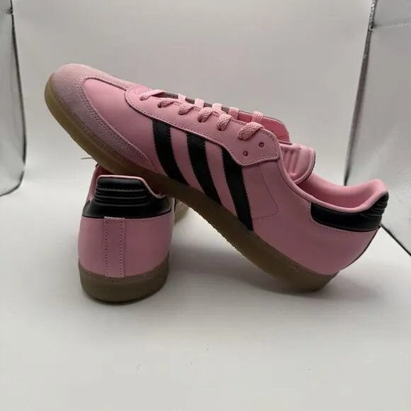Messi adidas Samba Sneakers Miami MLS Retro Originals Pink/Blk/Gum Sz 11.5 New
