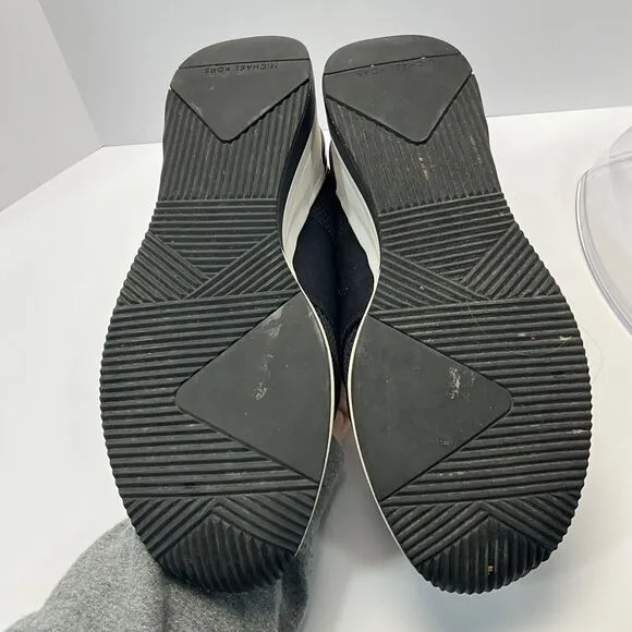 Michael Kors Felix Slip On Sneakers Black Glitter Mesh Athletic‎ Fashion Comfort