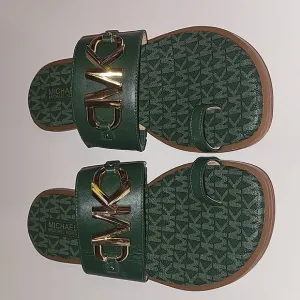 Micheal Kors Green And Gold Sandals, Sz 7.5