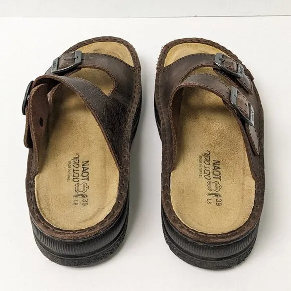Naot Mikaela Sandals, Crazy Horse Leather, Women's 39 EU (US 8)