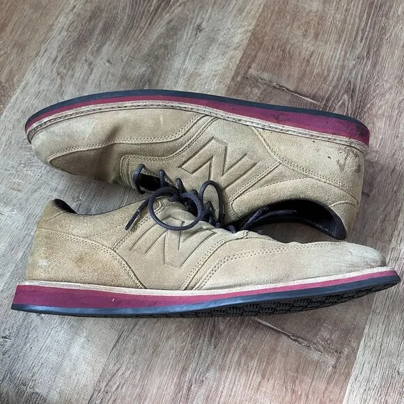 New Balance 1100 Mens Size 11 Tan Suede Oxford Walking Comfort Shoes MD1100DB