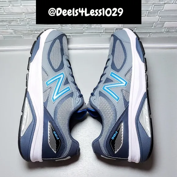 New Balance 1540v3 Running Walking Mens Size 11.5D Castlerock Grey Blue White