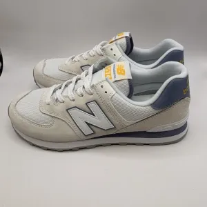 New Balance 574 White Grey Casual Lifestyle Shoes WL574CM3 Women's Size 11 B New